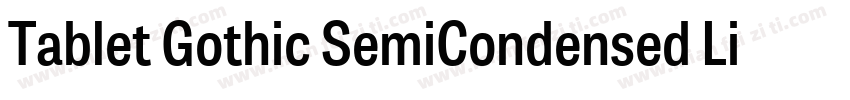 Tablet Gothic SemiCondensed Light字体转换